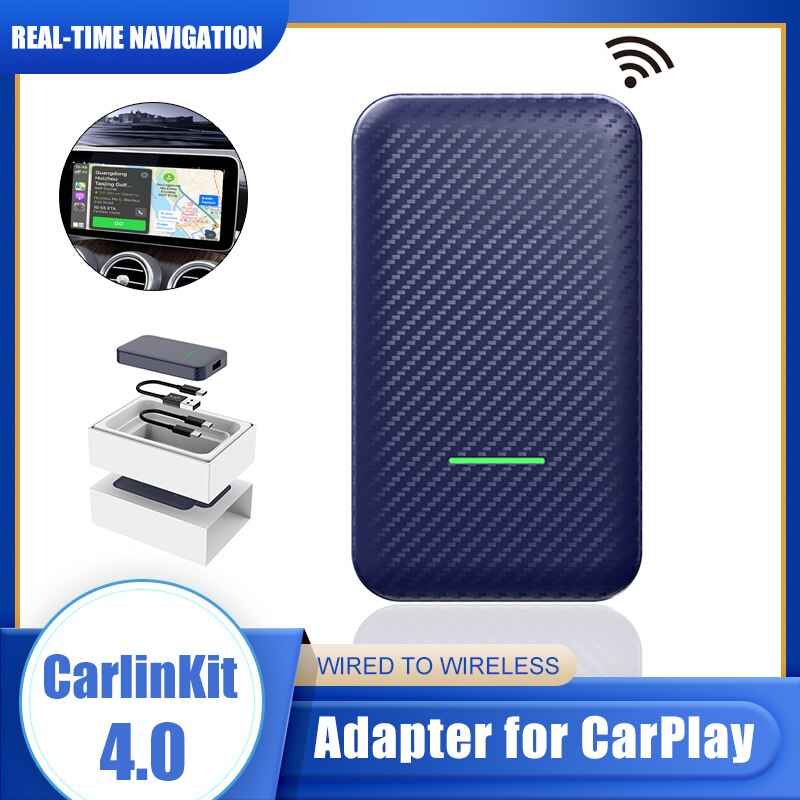 Blue Carplay Adapter ABS Material Wireless Carpla..